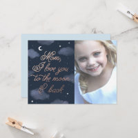 Lune et retour Carte de fête des mères