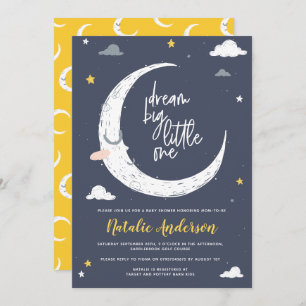 lune & étoile mignonne nuit ciel bleu jaune baby s