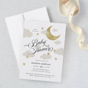Lune, étoiles et nuages Baby shower de script soph