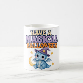 Lune fantaisiste et tasse de café Halloween Dragon