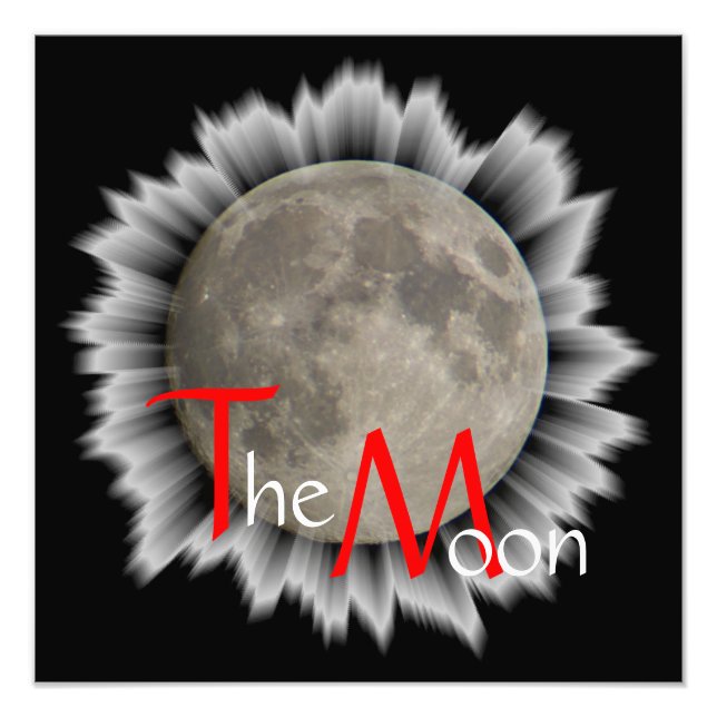 Lune, la lune, la luna, the moon poster (Devant)