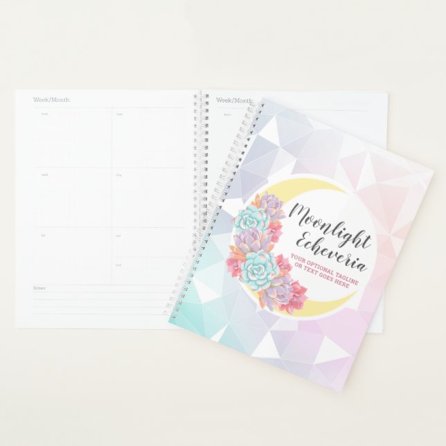 Lune & Succulentes Pastel Mystique Bohème Fleur Ca (Devant avec enveloppe)