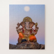 Lune sur Ganeshji, 16x20 Jigsaw Puzzle 2
