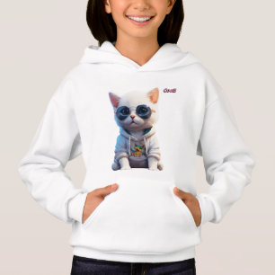  Lunettes & Chat Enfants à capuche