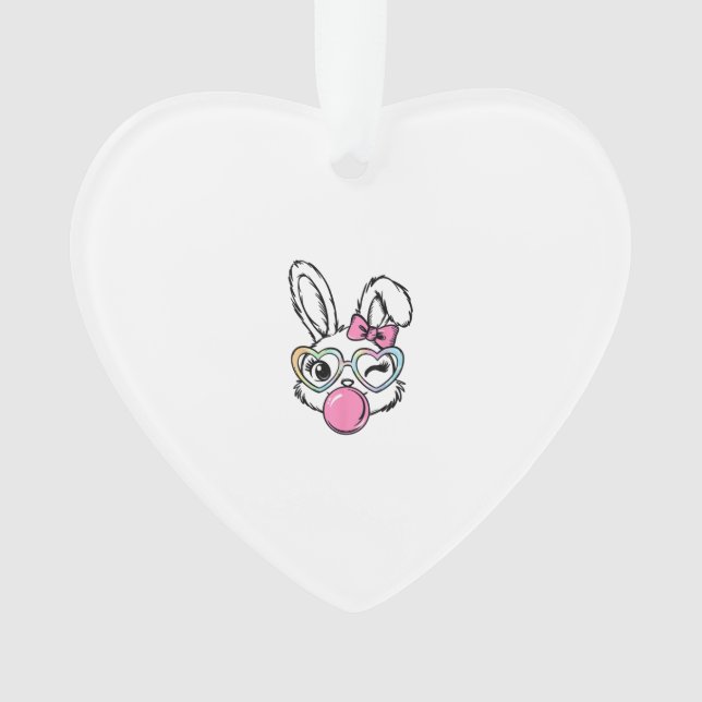 Lunettes de bubble-gum à visage de lapin mignon ro (devant)