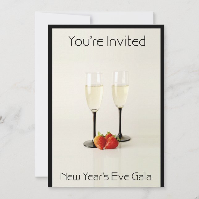 Lunettes de Champagne Invitation de la Soirée du N (Dos)