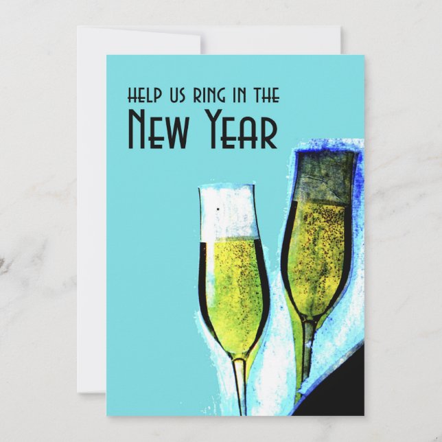 Lunettes de Champagne Invitation de la Soirée du N (Dos)