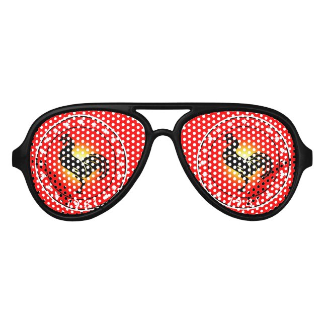 Lunettes De Fête Aviateur 1981 Année du coq (Devant)