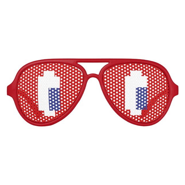 Lunettes De Fête Aviateur 8 bits Pixel Manga Eyes (Devant)