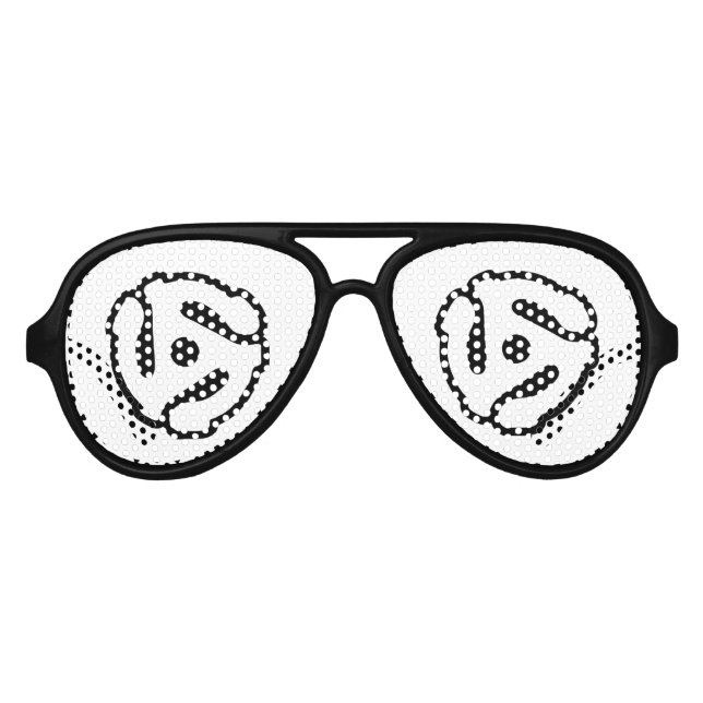 Lunettes De Fête Aviateur Adaptateur vinyle de 7 pouces 45 tr/min insérez l' (Devant)