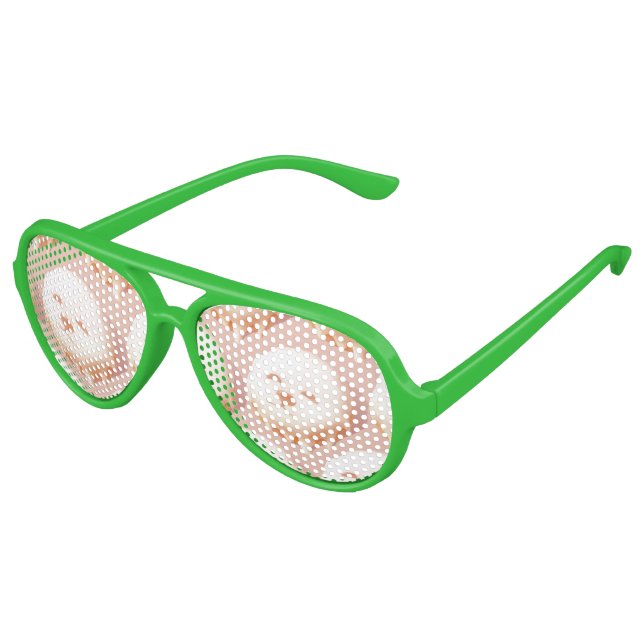 Lunettes De Fête Aviateur Adorable Donut Visage Chien (Angle)
