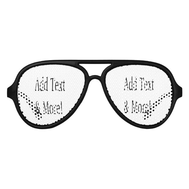 Lunettes De Fête Aviateur Ajouter du texte et plus ! Customisez votre propre (Devant)