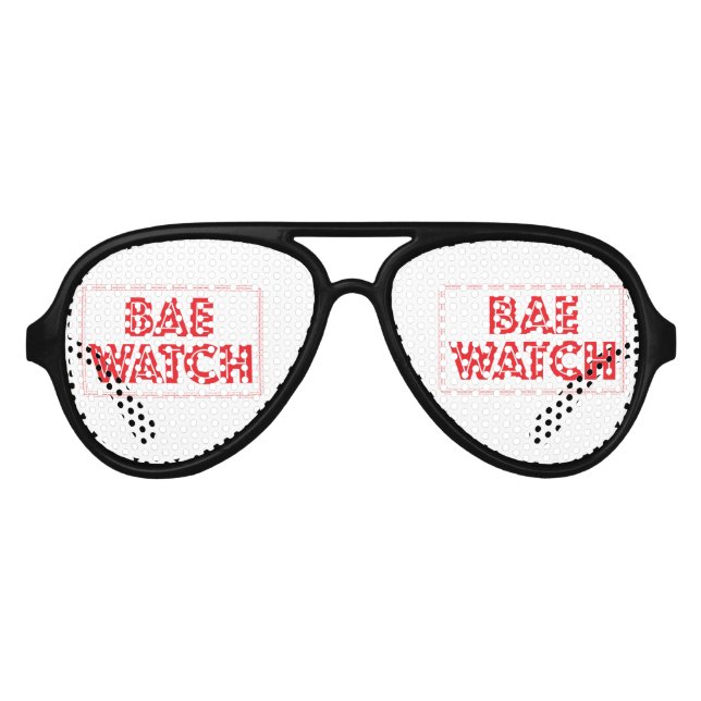 Lunettes De Fête Aviateur Bae watch drôle de baie regarder référence vidéo (Devant)