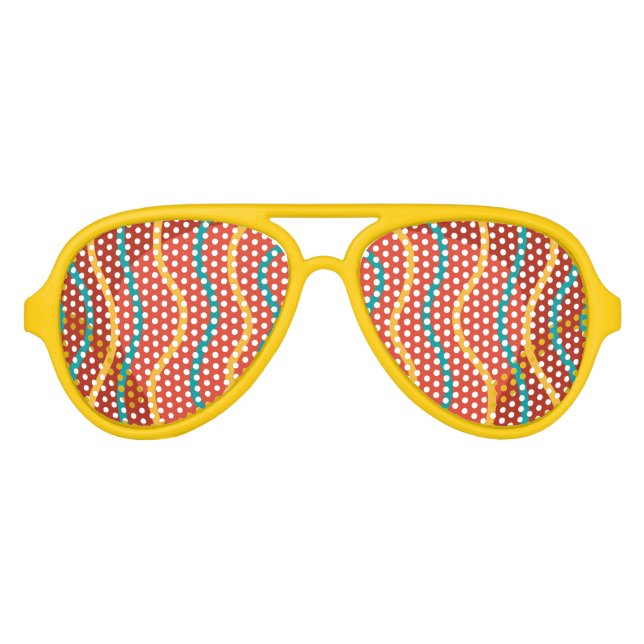 Lunettes De Fête Aviateur Bandes colorées cool (Devant)