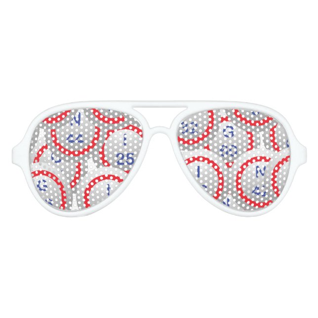 Lunettes De Fête Aviateur Bingo Balls (Devant)