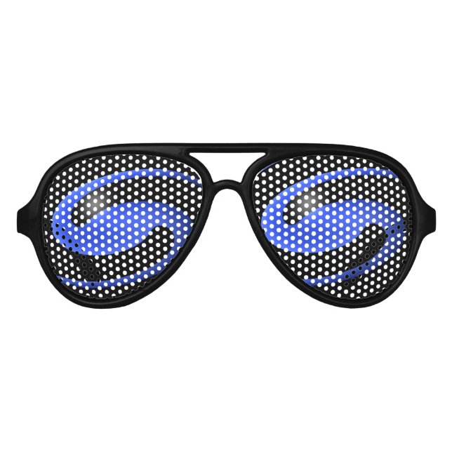 Lunettes De Fête Aviateur Bleu fin cool (Devant)