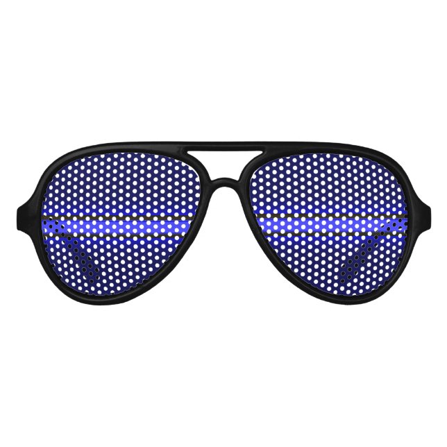 Lunettes De Fête Aviateur Bleu fin cool (Devant)