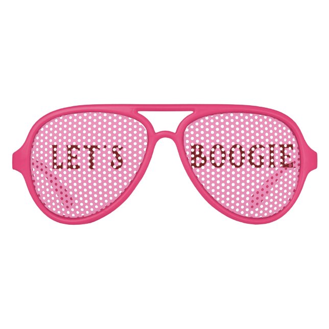 Lunettes De Fête Aviateur Boogie ! Disco Rose (Devant)