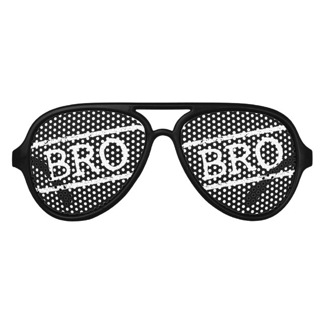 LUNETTES DE FÊTE AVIATEUR "BRO" (Devant)