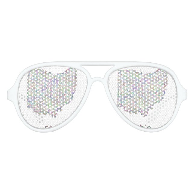 Lunettes De Fête Aviateur Carte de l'Ohio (Devant)