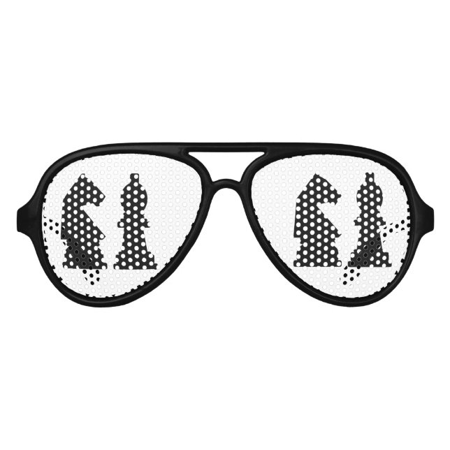 Lunettes De Fête Aviateur CHESS couleurs personnalisées teintes de fête (Devant)