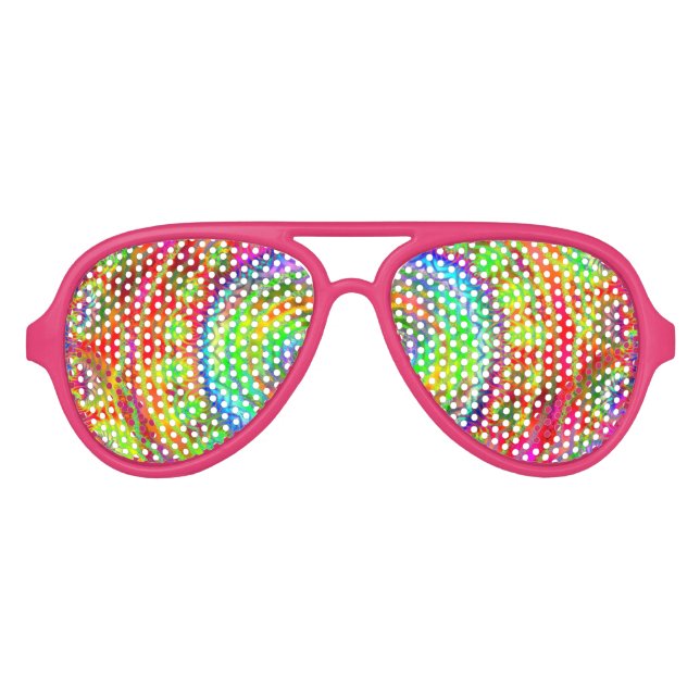 Lunettes De Fête Aviateur Cible Tie-dye (Devant)