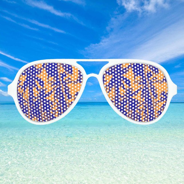 Lunettes De Fête Aviateur Conception de palmiers tropicaux. (Créateur téléchargé)
