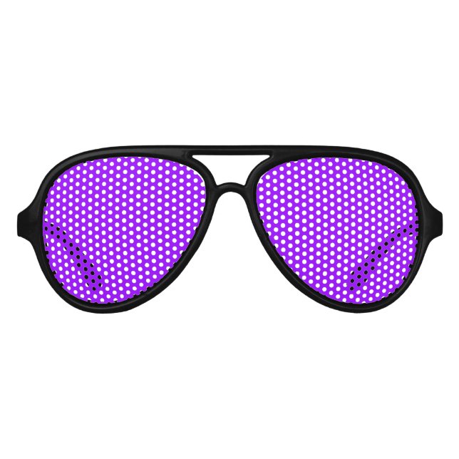 Lunettes De Fête Aviateur Cool violet violet pourpre brillant uni fun fête  (Devant)