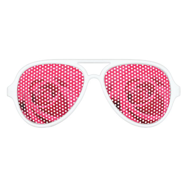 Lunettes De Fête Aviateur Couleur rose (Devant)