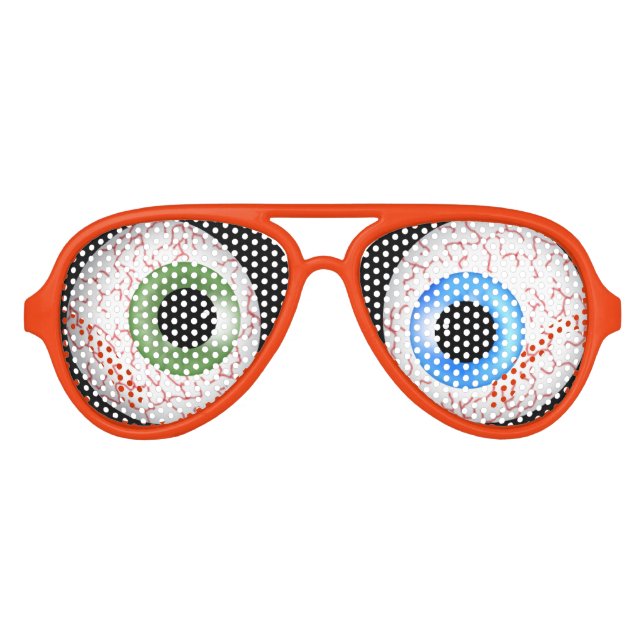 Lunettes De Fête Aviateur Couleurs d'yeux folles (Devant)