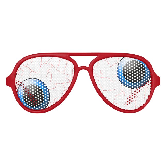Lunettes De Fête Aviateur Crazy Eyeballs Goofy Halloween Party Shades (Devant)