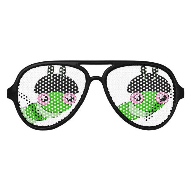 Lunettes De Fête Aviateur Cute Caterpillar (Devant)