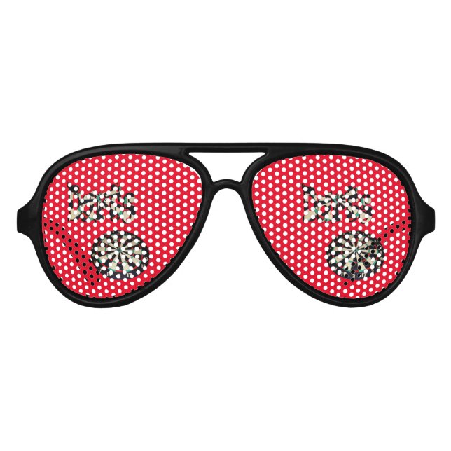 Lunettes De Fête Aviateur Darts Logo Et Dartboard, (Devant)