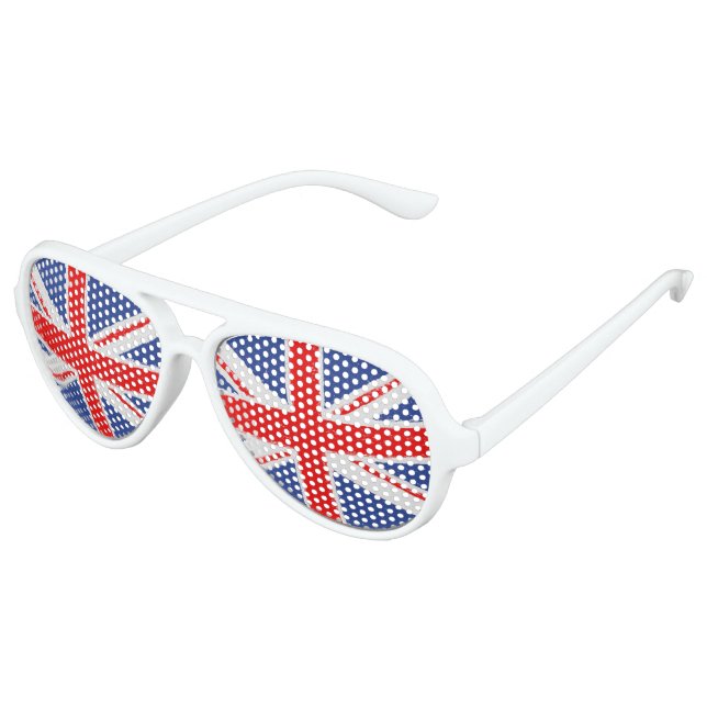 Lunettes De Fête Aviateur Drapeau (Angle)
