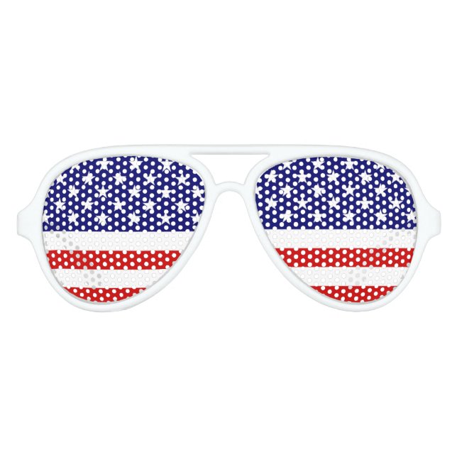 Lunettes De Fête Aviateur Drapeau américain (Devant)