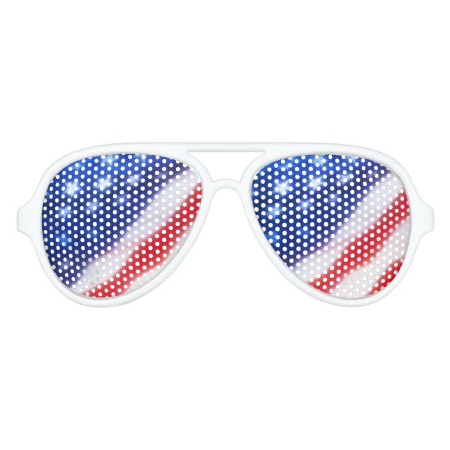 LUNETTES DE FÊTE AVIATEUR DRAPEAU AMÉRICAIN (Devant)
