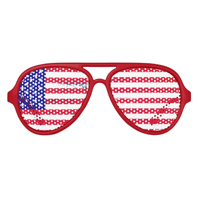 Lunettes De Fête Aviateur Drapeau complet (Devant)