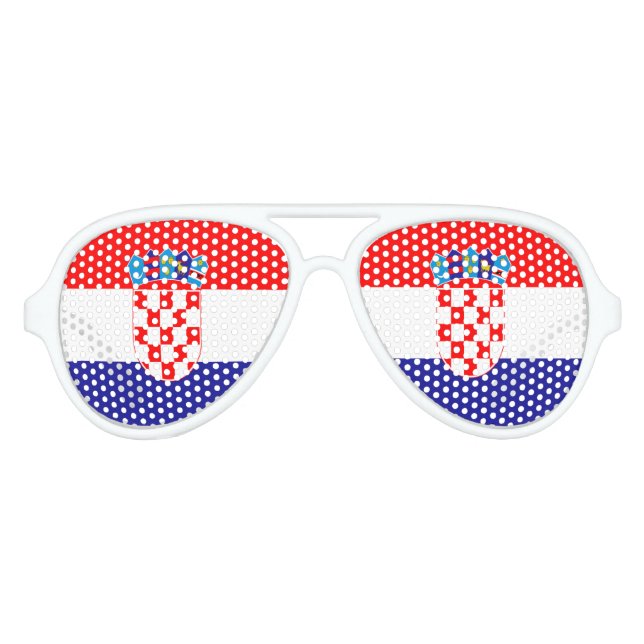 Lunettes De Fête Aviateur Drapeau croate (Devant)