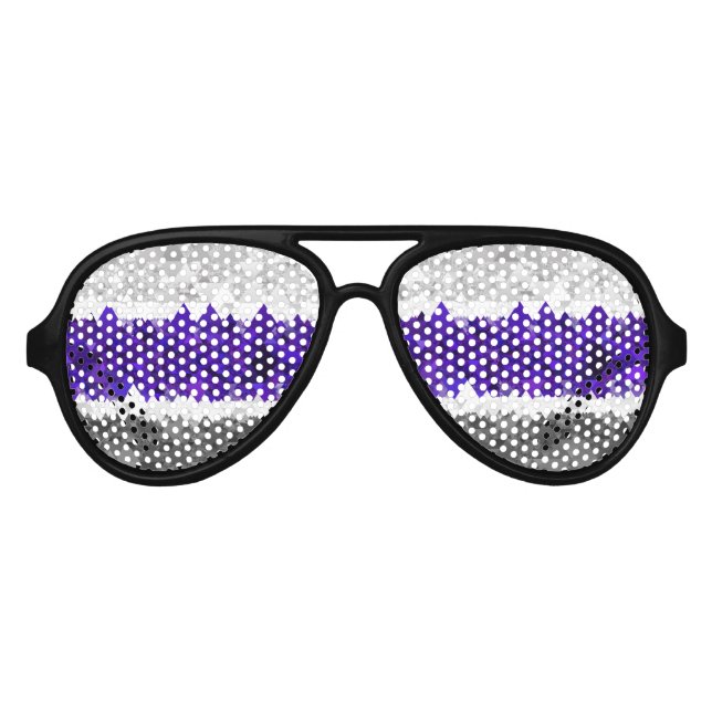 Lunettes De Fête Aviateur Drapeau de fierté Greygender Boho Géométrique Mod  (Devant)