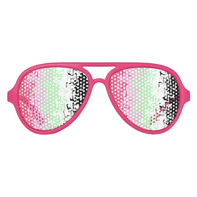 Lunettes De Fête Aviateur Drapeau de fierté récipromantique abstrait ondulé  (Devant)