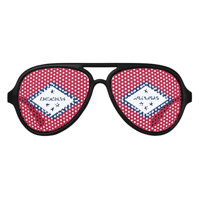 Lunettes De Fête Aviateur Drapeau de l'Arkansas (Devant)