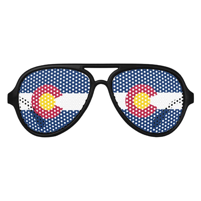 Lunettes De Fête Aviateur Drapeau de l'État du Colorado (Devant)
