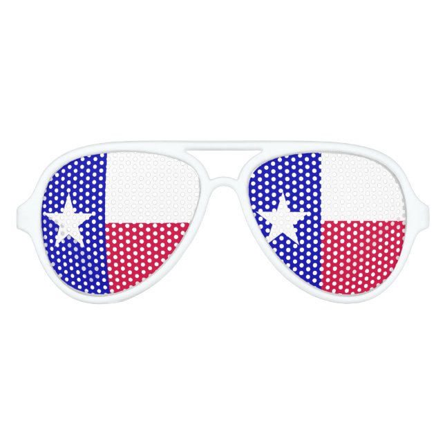 Lunettes De Fête Aviateur Drapeau du Texas (Devant)