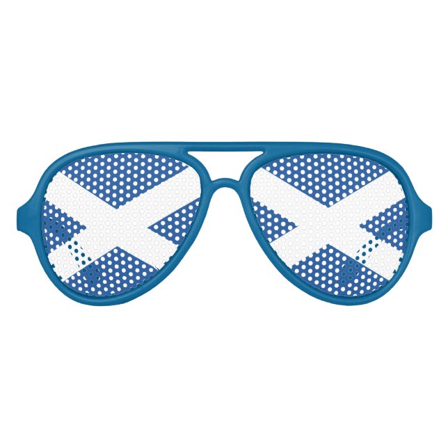Lunettes De Fête Aviateur Drapeau écossais aux couleurs du parti écossais (Devant)