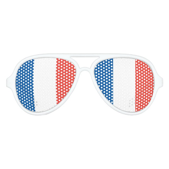 Lunettes De Fête Aviateur Drapeau français (Devant)