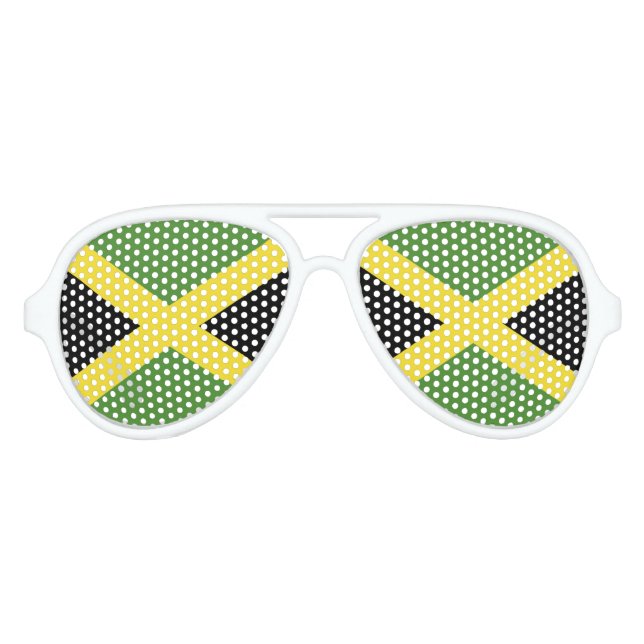 Lunettes De Fête Aviateur Drapeau Jamaïque (Devant)