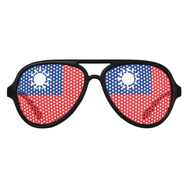 Lunettes De Fête Aviateur Drapeau taïwanais (Devant)
