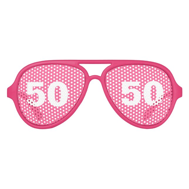 Lunettes De Fête Aviateur Drôle 50ème anniversaire nuances de fête | humour  (Devant)