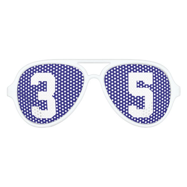 Lunettes De Fête Aviateur Esprit de l'équipe du numéro Jersey (Devant)
