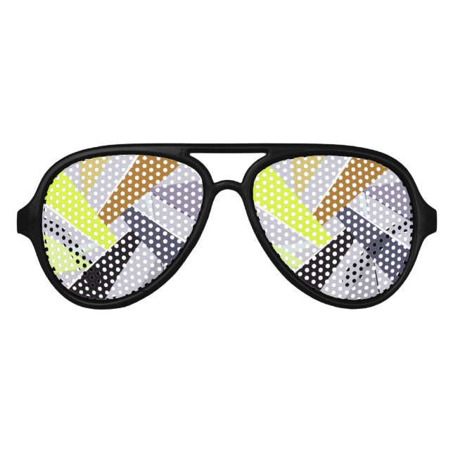 Lunettes De Fête Aviateur Forme géométrique Abstraite 8 (Devant)